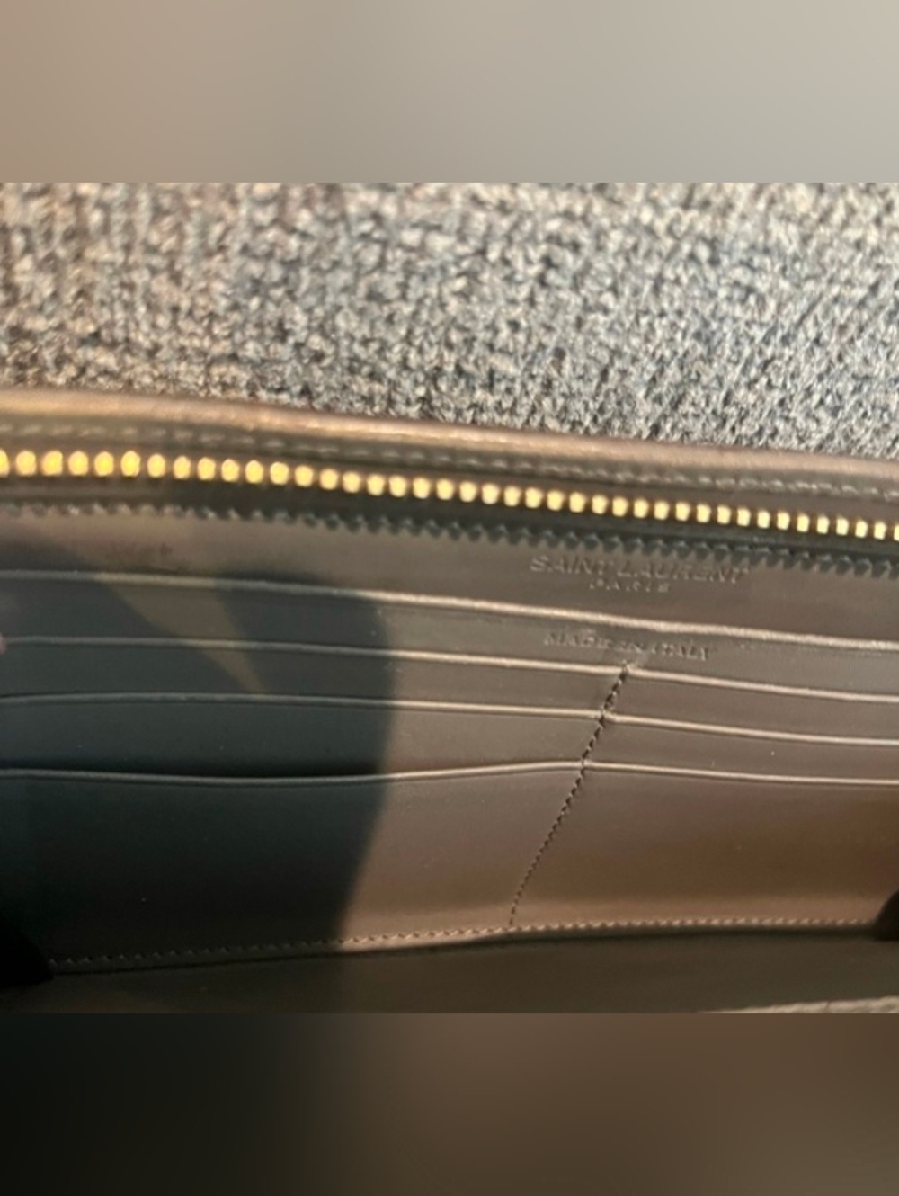 SAINT LAURENT Grav Long Leather Wallet - Picture 3 of 3